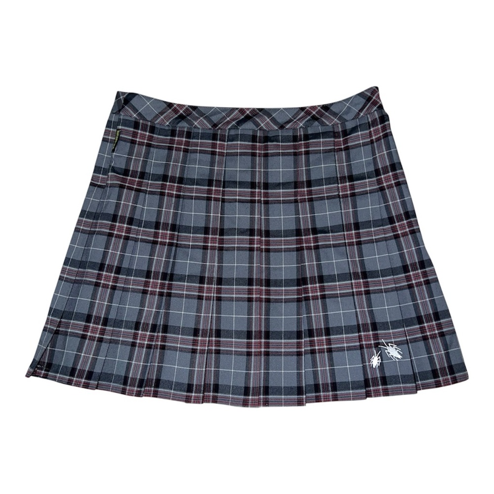 Gray plaid beetlejuice beetlejuice skirt.